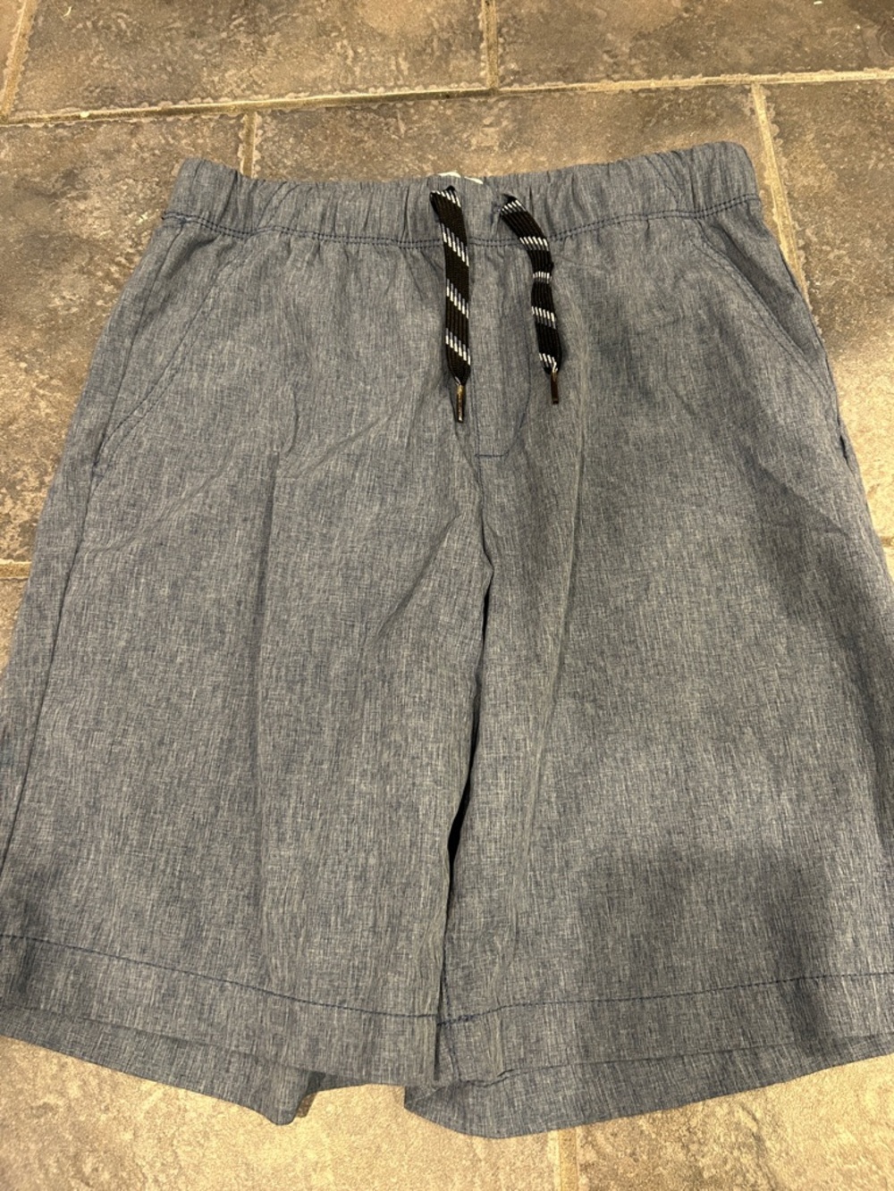 Old Navy Chambray-Style Drawstring Kids Shorts - Blue